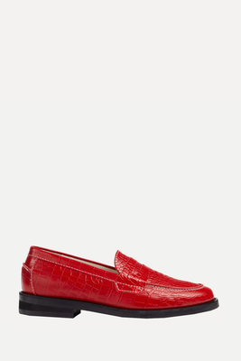 Peachy Den Red Croc Loafers from Duke & Dexter