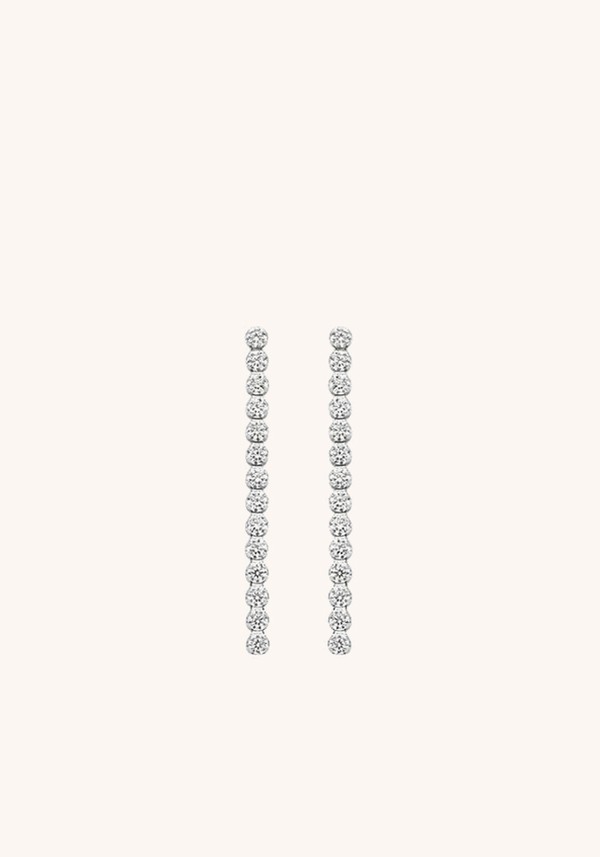 Silver Cubic Zirconia Drop Earrings