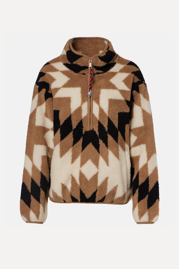 Harlow Printed Teddy Jacket from The Upside