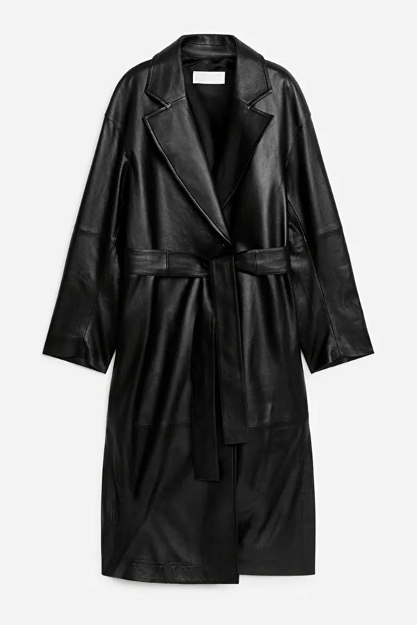 Belted Leather Coat from ARKET