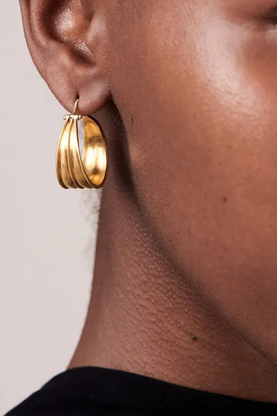 Hinged Laurel Hoop Earrings from Prounis