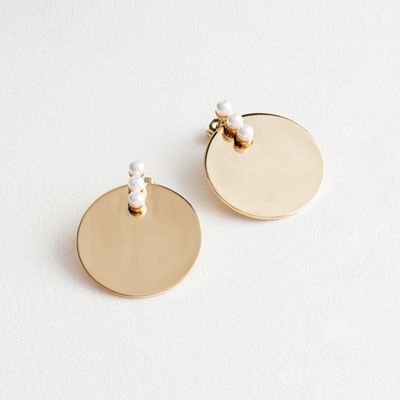 Pearl Disc Earrings from & Other Stories