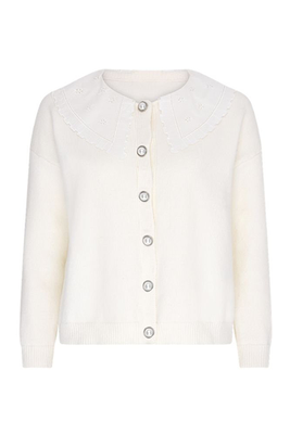Courtney Embroidered Collar Cardigan from Olivia Rubin