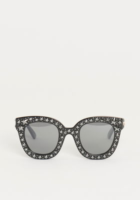 Black Star Embellished GG0116S 002 Preowned Sunglasses from Gucci
