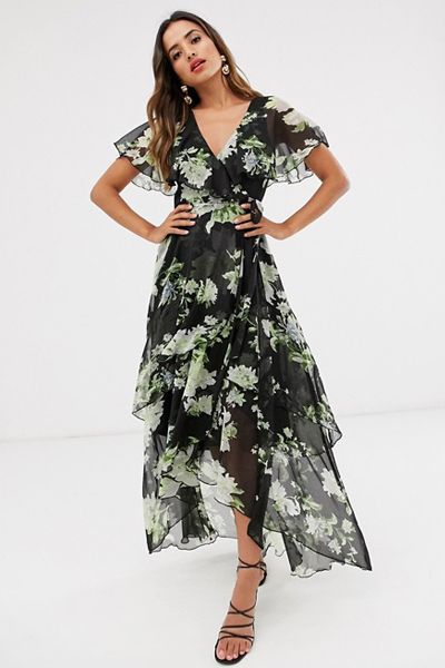 Cape Back Dipped Hem Maxi Dress from ASOS Design