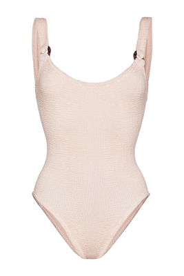 Domino Crinkle-Effect Swimsuit from Hunza G