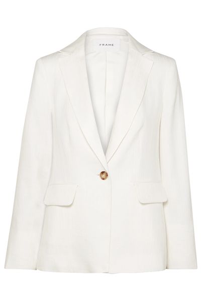 Classic Fine Linen-Blend Blazer from Frame