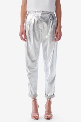 Nil Silver Leather Carrot Pants from IRO
