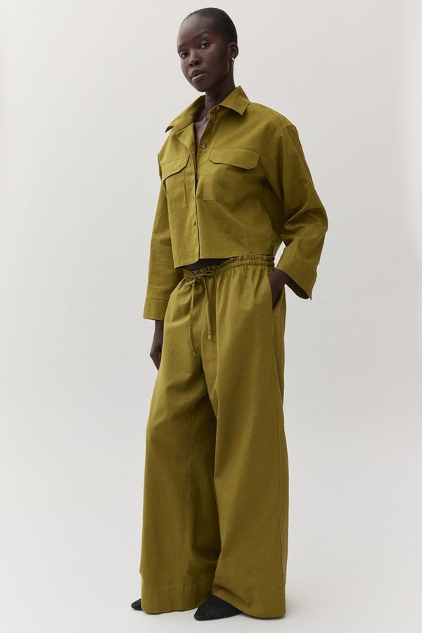 Wide Linen-Blend Trousers from H&M