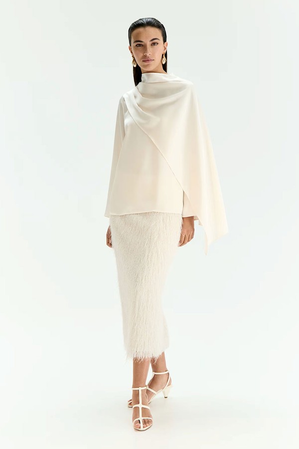 Fringed Pencil Skirt