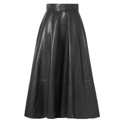 Pleated Leather Midi Skirt from Loewe