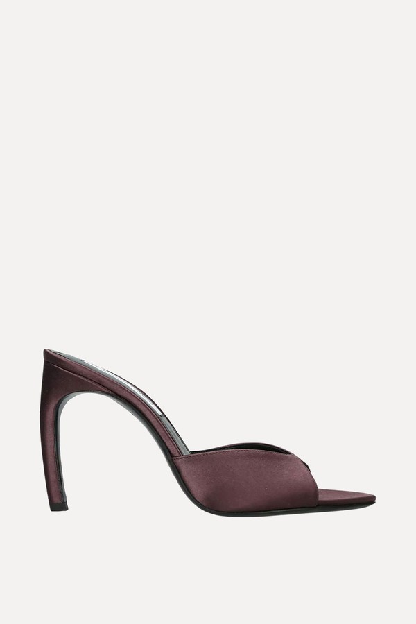 Banana Heel 100 Satin Heeled Mules from VICTORIA BECKHAM