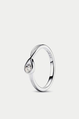 Infinite Sterling Silver Lab-grown Diamond Ring