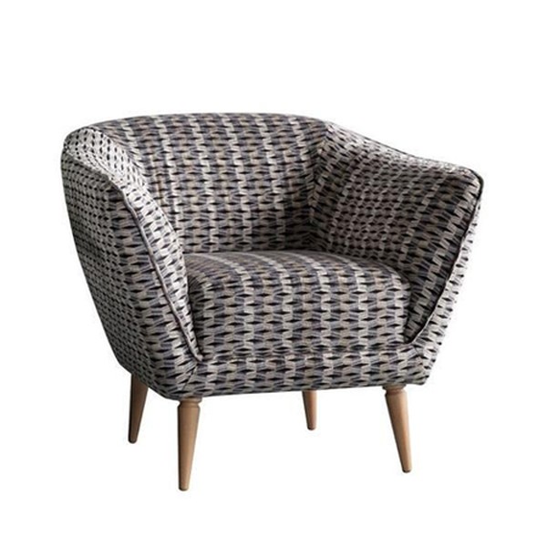 Matthew Tub Chair In Grey Pattern from Perch & Parrow