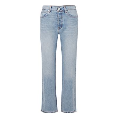 The Low Slung Cropped Mid-Rise Straight-Leg Jeans from Goldsign