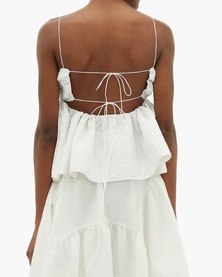 Selena Open-back Quilted Silk Top from Cecilie Bahnsen