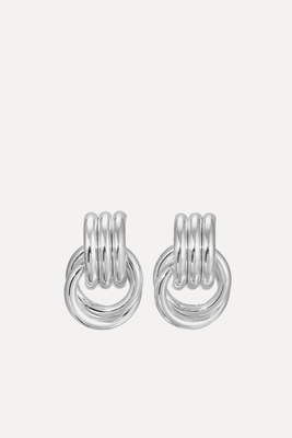 Mini Knot Silver Earrings