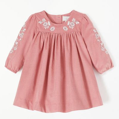 Baby Embroidered Cord Dress from John Lewis & Partners