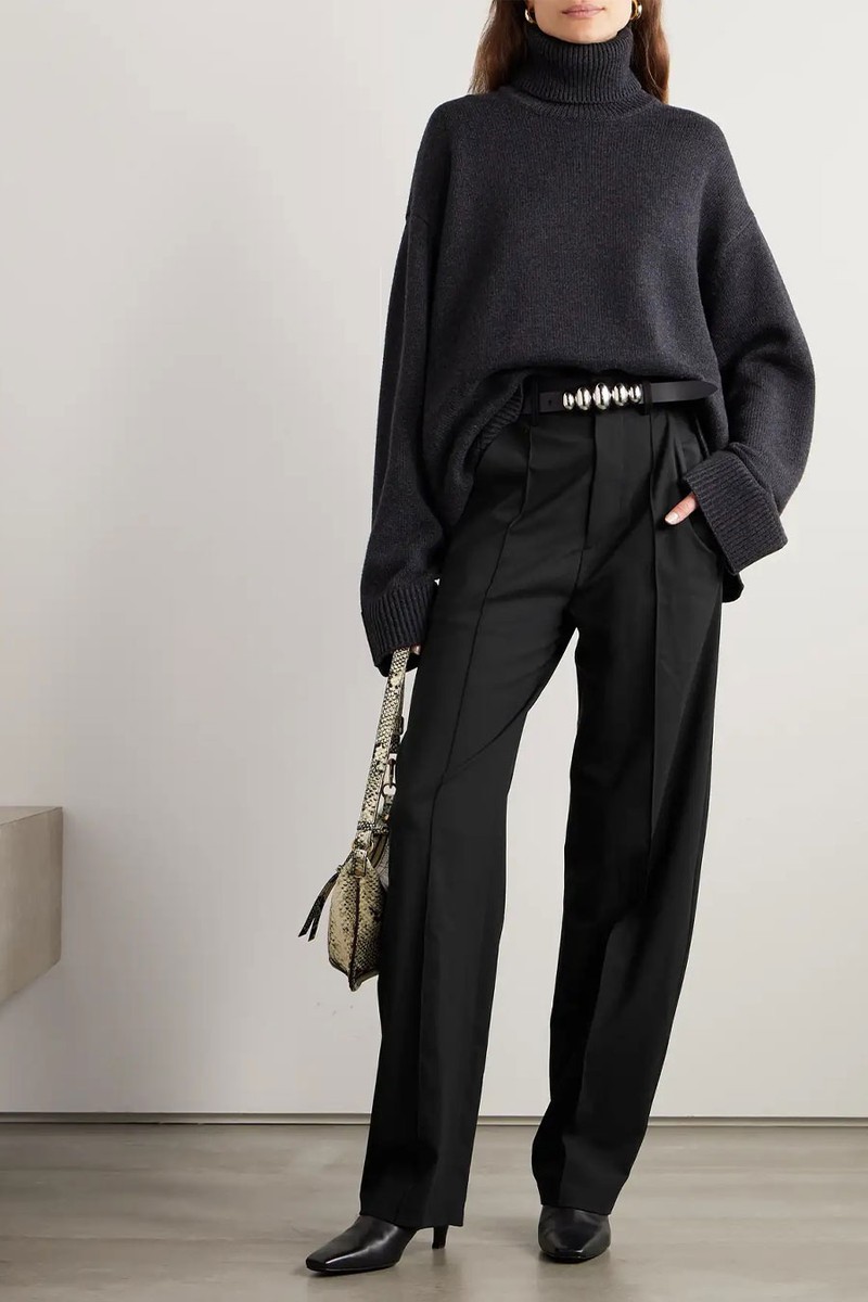 Sopiavea Wool-Blend Crepe Wide-Leg Pants from Isabel Marant