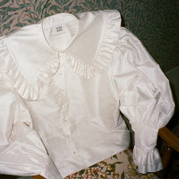 Sigrid Blouse - Raw Silk White