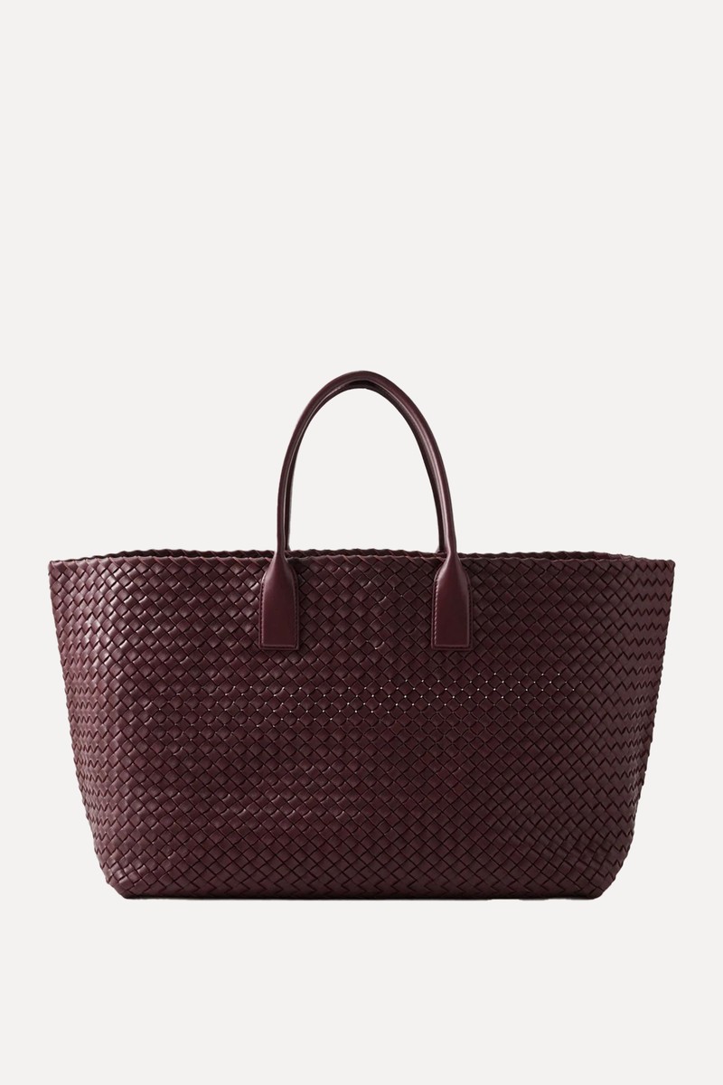 Large Cabat Leather Tote Bag from Bottega Veneta