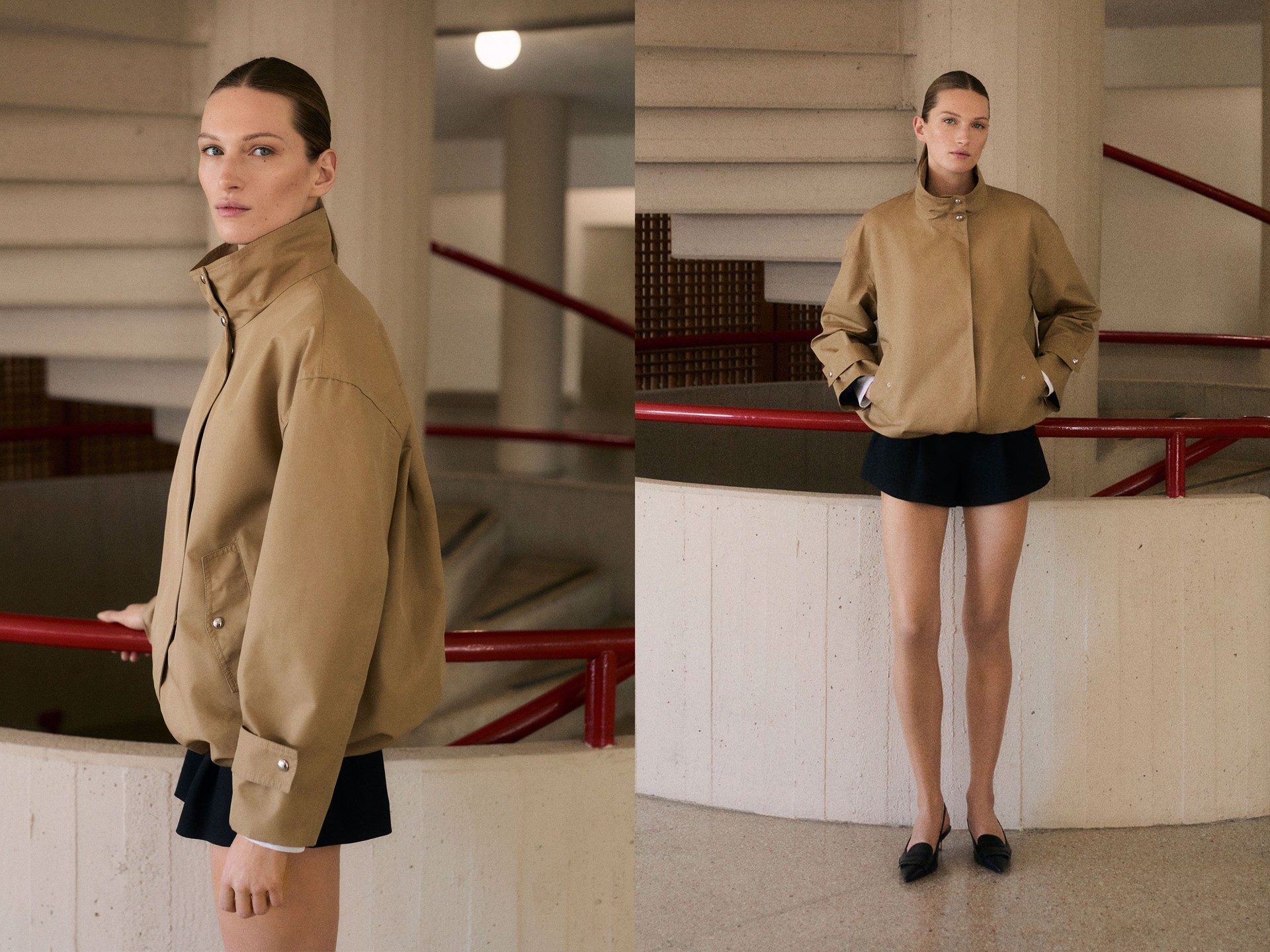 Cotton Parka With Gathered Hem from Mango