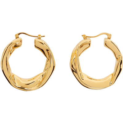 Gold Melting Earrings from Jil Sander