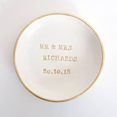 Personalised Wedding Ring Dish from LittleWisteriaArt