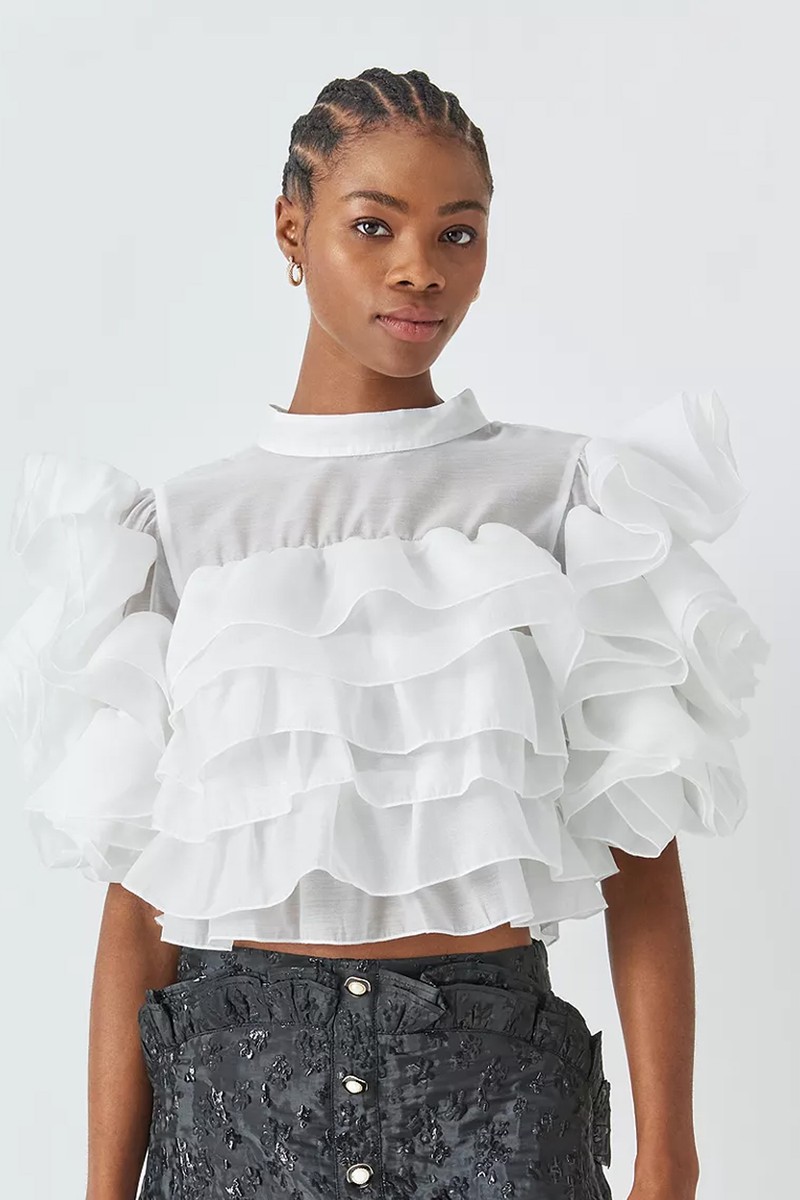 Mariah Ruffle Cropped Top from Sister Jane