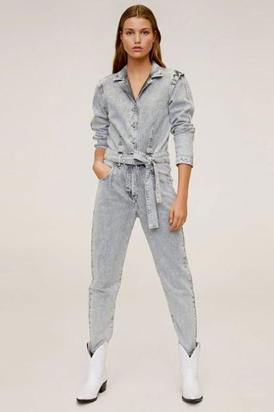 Flecked Denim Jumpsuit from Mango