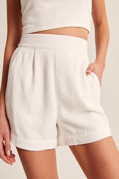 Linen-Blend Pull-On Shorts from Abercrombie and Fitch