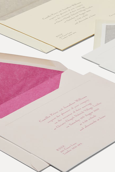 Landscape Wedding Invitation With Platemark  from Smythson 