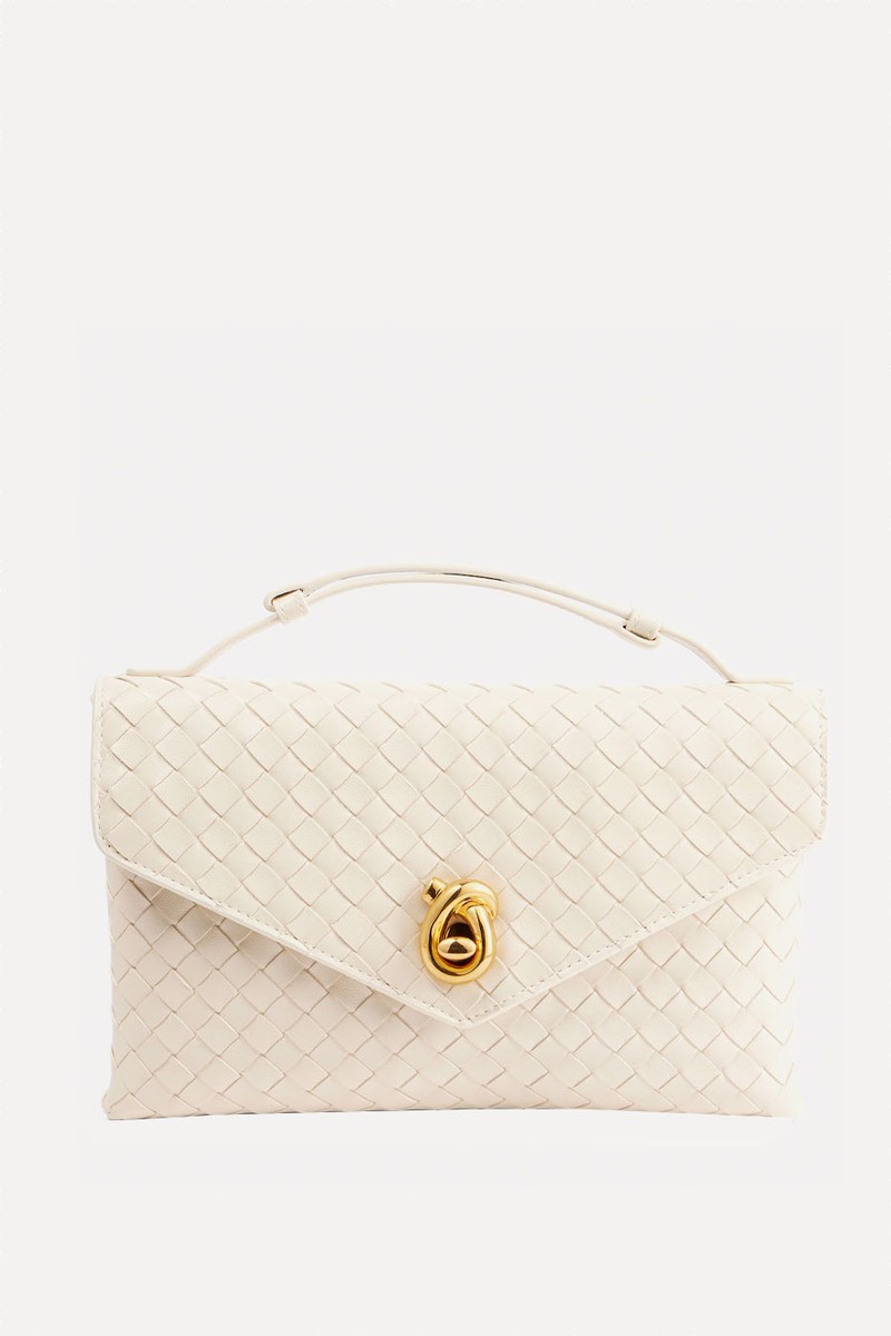 Knot Lock Intrecciato Leather Tote Bag from Bottega Veneta
