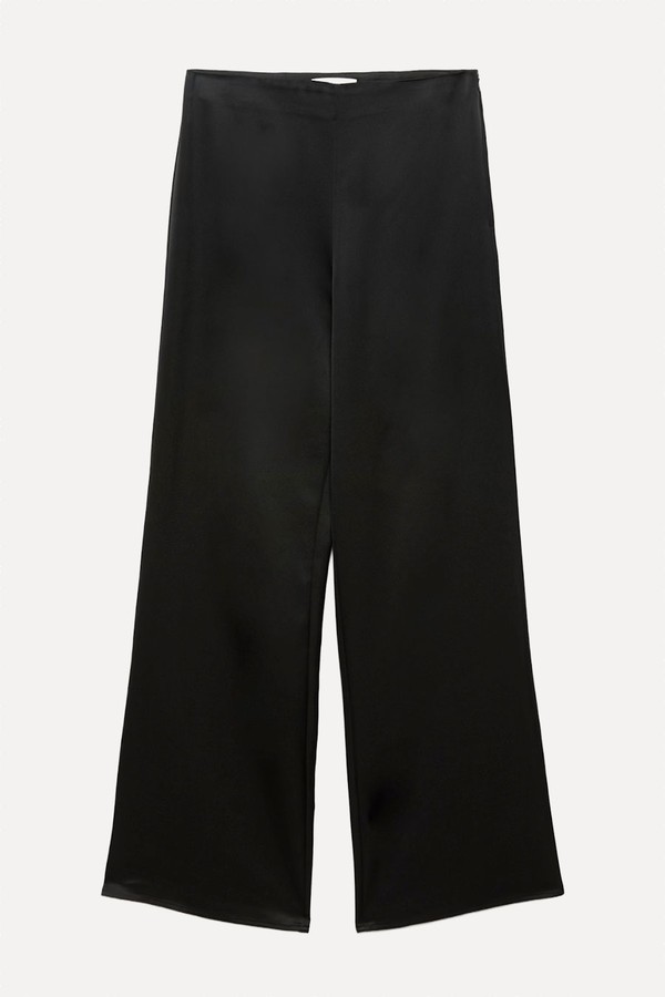 Satin Pull On Flared Trousers from Marks & Spencer