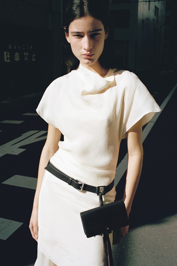 Lyocell Dress With Scarf Detail