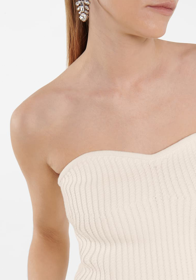 Ribbed-Knit Wool Bustier from Saint Laurent