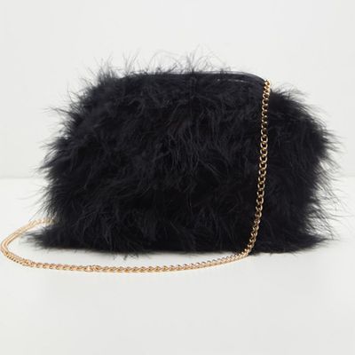 Black Marabou Feather Clutch Bag from Pretty Little Thing