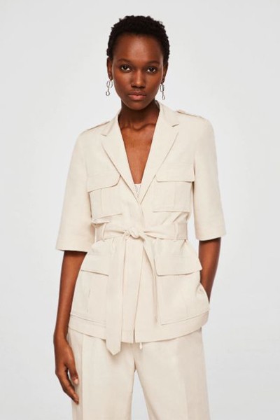 Pocket Linen-Blend Jacket from Mango