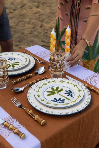 Terracotta Linen Table Runner from Valsa Home