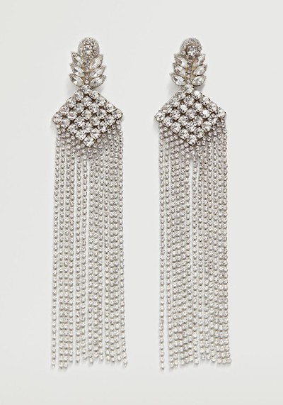 Crystal Pendant Earrings from Mango