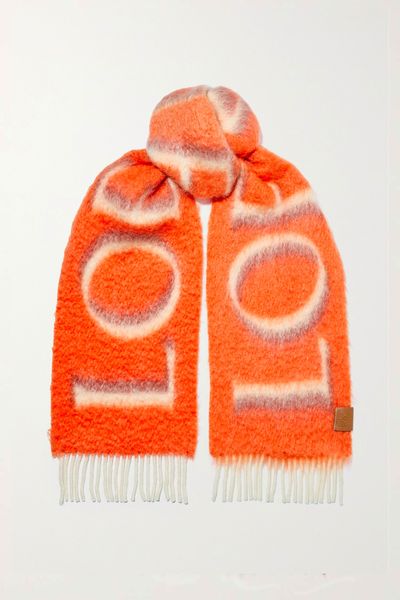 Fringed Printed Scarf from Loewe