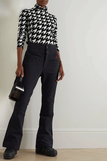 Houndstooth Merino Wool Turtleneck Sweater from Perfect Moment