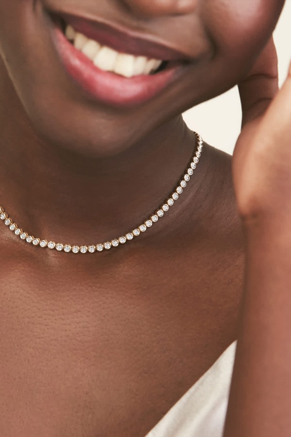 Micro-Pave Diamond Riviere Choker