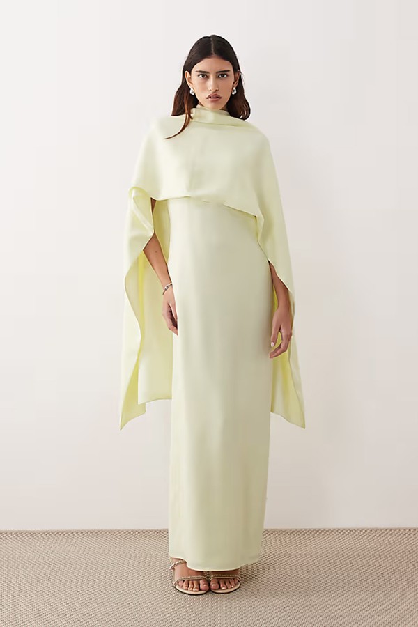 Cape Overlay Column Maxi Dress from Arrange