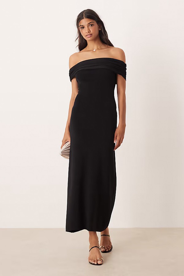 Off Shoulder Maxi Dress  from Mango