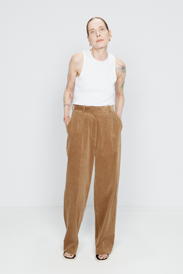 Cotton & Cashmere-Blend Corduroy Trousers  from Raey 