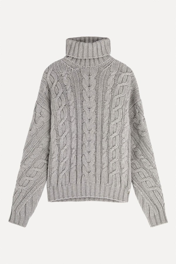 Roll-Neck Cable-Knit Wool Jumper from Herno