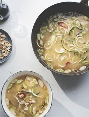Miso Courgette Noodle Broth