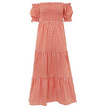 Alma Gingham Smocked Dress from Kitri