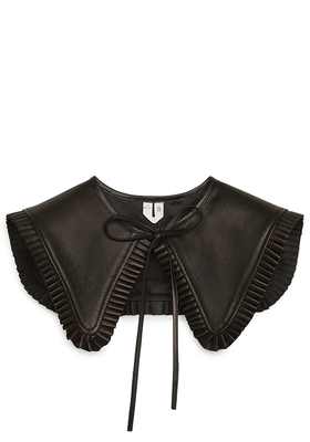 Pleat-Edge Leather Collar from Arket 
